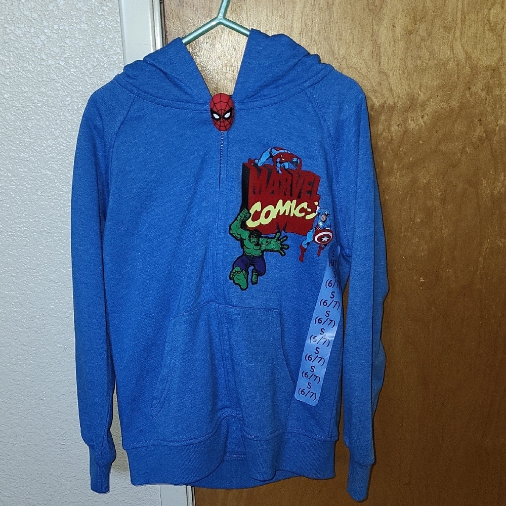 Marvel Blue Kids Jacket with Superhero Design